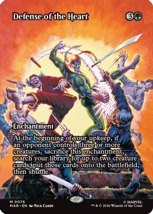Image of Defense of the Heart (Borderless) (MAR-076) - Marvel Universe Eternal-Legal Foil