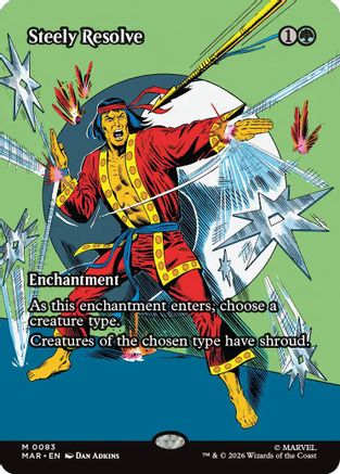 Image of Steely Resolve (Borderless) (MAR-083) - Marvel Universe Eternal-Legal Foil