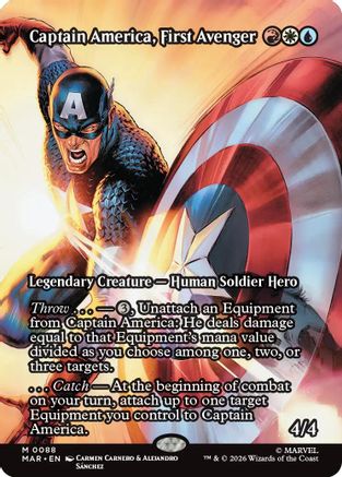 Image of Captain America, First Avenger (Borderless) (MAR-088) - Marvel Universe Eternal-Legal