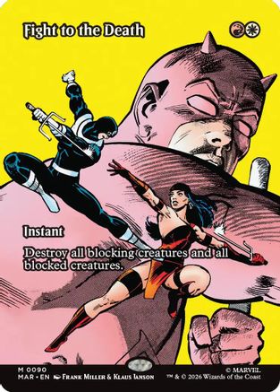 Image of Fight to the Death (Borderless) (MAR-090) - Marvel Universe Eternal-Legal Foil