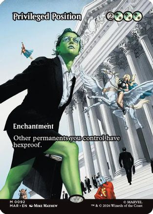 Image of Privileged Position (Borderless) (MAR-092) - Marvel Universe Eternal-Legal Foil