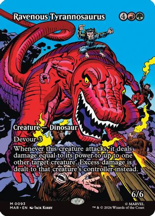 Image of Ravenous Tyrannosaurus (Borderless) (MAR-093) - Marvel Universe Eternal-Legal