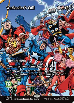 Image of Warleader's Call (Borderless) (MAR-096) - Marvel Universe Eternal-Legal Foil