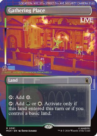 Image of Gathering Place (Borderless) (MSH-381) - Marvel Super Heroes Foil