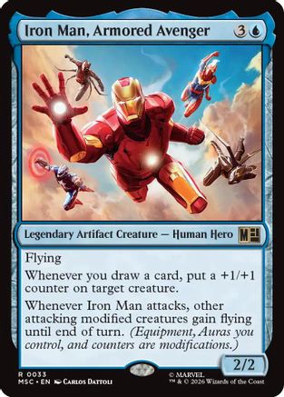 Image of Iron Man, Armored Avenger (Surge Foil) (MSC-033) - Commander: Marvel Super Heroes Foil