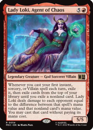 Image of Lady Loki, Agent of Chaos (Surge Foil) (MSC-054) - Commander: Marvel Super Heroes Foil