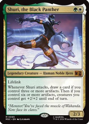 Image of Shuri, the Black Panther (Surge Foil) (MSC-095) - Commander: Marvel Super Heroes Foil