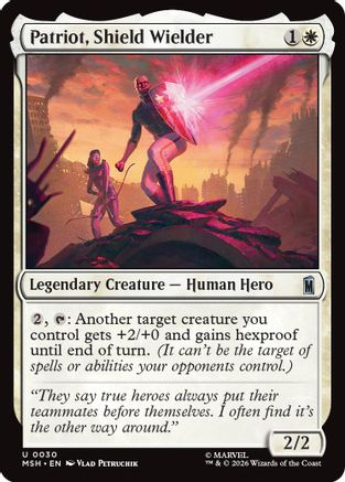 Image of Patriot, Shield Wielder (MSH-030) - Marvel Super Heroes Foil