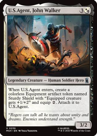 Image of U.S.Agent, John Walker (MSH-236) - Marvel Super Heroes Foil