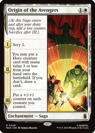 Image of Origin of the Avengers (MSH-028) - Marvel Super Heroes