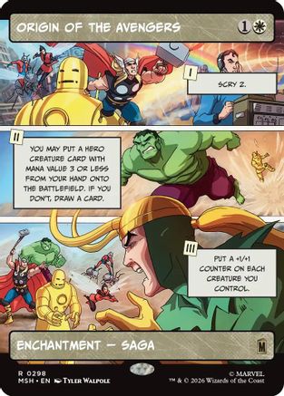 Image of Origin of the Avengers (Borderless) (MSH-298) - Marvel Super Heroes Foil