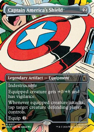 Image of Captain America's Shield (Borderless) (0317) (MSH-317) - Marvel Super Heroes Foil