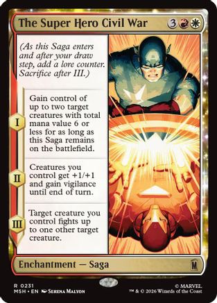 Image of The Super Hero Civil War (MSH-231) - Marvel Super Heroes Foil