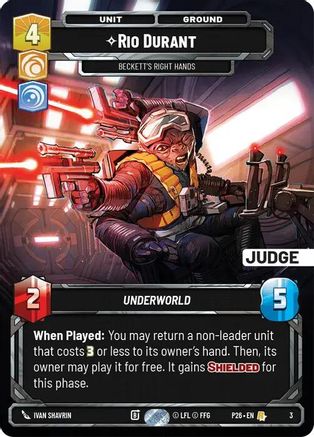 Image of Rio Durant - Beckett's Right Hands (3) - Judge Promos Foil