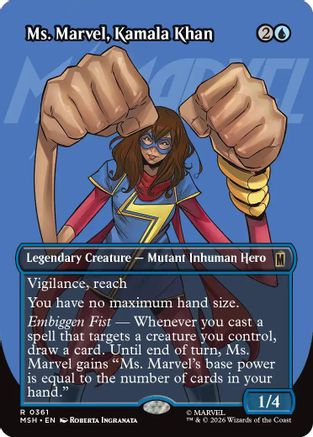 Image of Ms. Marvel, Kamala Khan (Borderless) (MSH-361) - Marvel Super Heroes Foil