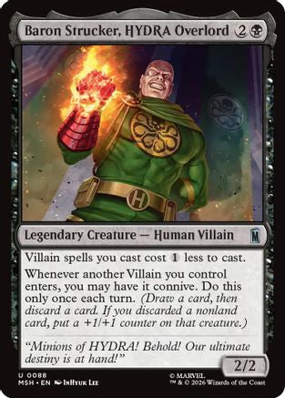 Image of Baron Strucker, HYDRA Overlord (MSH-088) - Marvel Super Heroes Foil