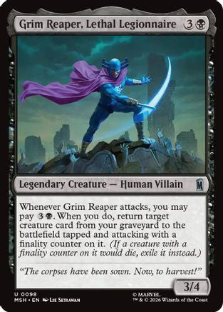 Image of Grim Reaper, Lethal Legionnaire (MSH-098) - Marvel Super Heroes Foil