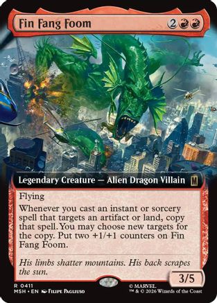 Image of Fin Fang Foom (Extended Art) (MSH-411) - Marvel Super Heroes Foil