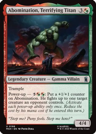 Image of Abomination, Terrifying Titan (MSH-198) - Marvel Super Heroes