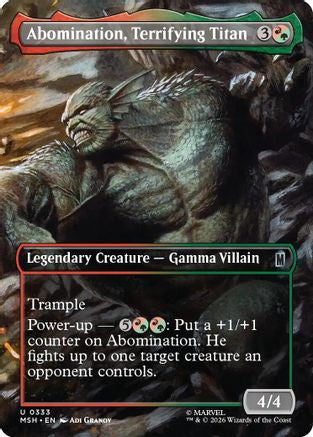Image of Abomination, Terrifying Titan (Borderless) (MSH-333) - Marvel Super Heroes