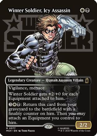 Image of Winter Soldier, Icy Assassin (Borderless) (MSH-377) - Marvel Super Heroes Foil