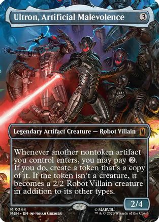 Image of Ultron, Artificial Malevolence (Borderless) (0344) (MSH-344) - Marvel Super Heroes Foil