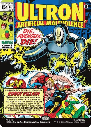 Image of Ultron, Artificial Malevolence (Borderless) (0401) (MSH-401) - Marvel Super Heroes