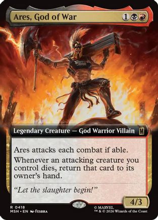 Image of Ares, God of War (Extended Art) (MSH-418) - Marvel Super Heroes Foil
