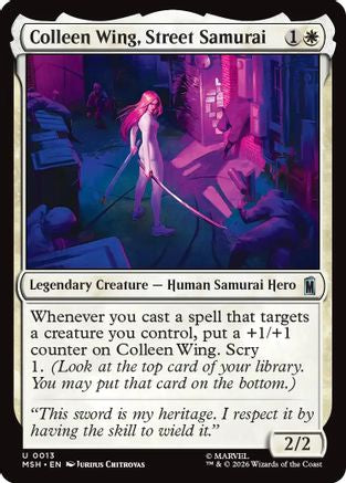 Image of Colleen Wing, Street Samurai (MSH-013) - Marvel Super Heroes