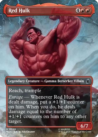 Image of Red Hulk (Borderless) (MSH-329) - Marvel Super Heroes