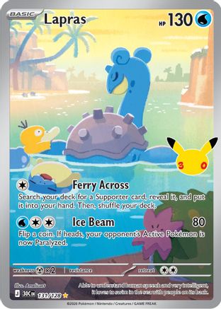 Image of Lapras 131  - Holofoil ME 30th Celebration - Illustration Rare