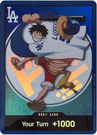 Image of DON!! Card (LA Dodgers 2026 Promo) - One Piece Promotion Cards Foil