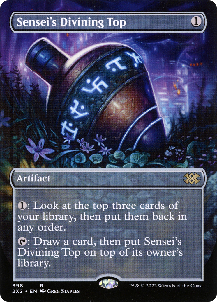 Image of Sensei's Divining Top (Borderless) (2X2-398) - Double Masters 2022 (Borderless)