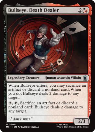 Image of Bullseye, Death Dealer (MSH-209) - Marvel Super Heroes Foil