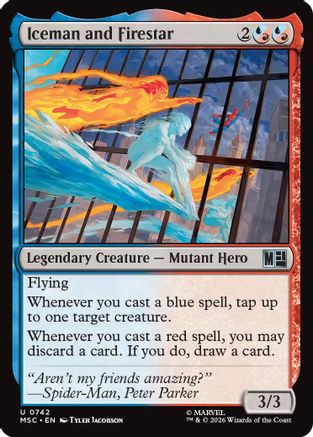 Image of Iceman and Firestar (MSH-742) - Marvel Super Heroes Foil