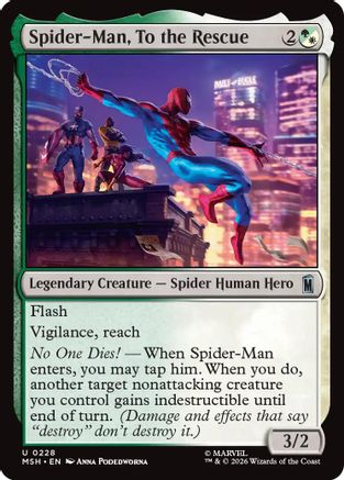 Image of Spider-Man, To the Rescue (MSH-228) - Marvel Super Heroes Foil