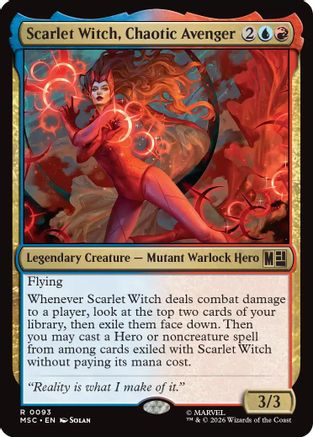 Image of Scarlet Witch, Chaotic Avenger (MSC-093) - Commander: Marvel Super Heroes