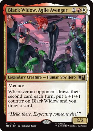 Image of Black Widow, Agile Avenger (Surge Foil) (MSC-077) - Commander: Marvel Super Heroes Foil