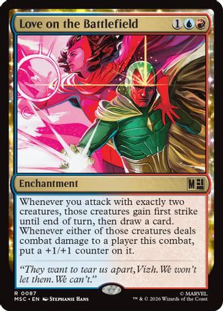 Image of Love on the Battlefield (Surge Foil) (MSC-087) - Commander: Marvel Super Heroes Foil