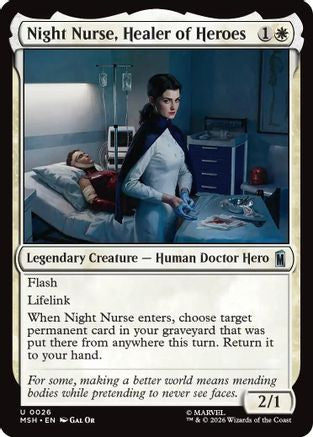 Image of Night Nurse, Healer of Heroes (MSH-026) - Marvel Super Heroes