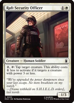 Image of Raft Security Officer (MSH-033) - Marvel Super Heroes Foil