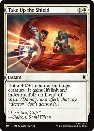 Image of Take Up the Shield (MSH-039) - Marvel Super Heroes Foil