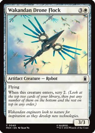 Image of Wakandan Drone Flock (MSH-040) - Marvel Super Heroes Foil