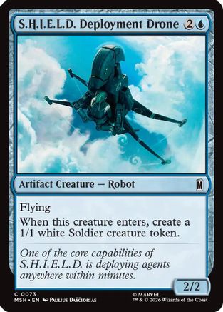 Image of S.H.I.E.L.D. Deployment Drone (MSH-073) - Marvel Super Heroes Foil