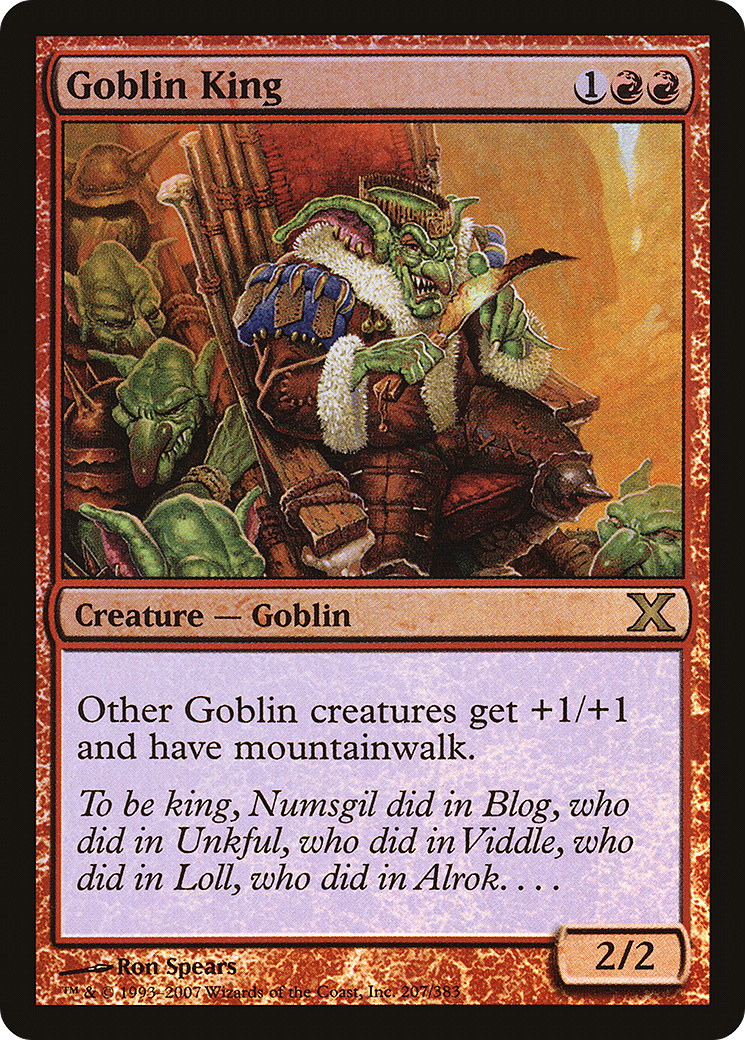 Image of Goblin King (10E-207★) - Tenth Edition Foil
