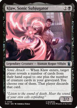 Image of Klaw, Sonic Subjugator (MSH-103) - Marvel Super Heroes