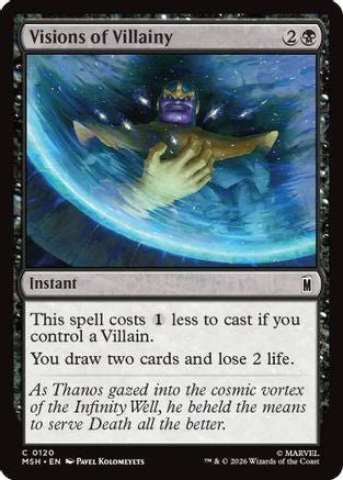 Image of Visions of Villainy (MSH-120) - Marvel Super Heroes Foil