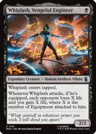Image of Whiplash, Vengeful Engineer (MSH-121) - Marvel Super Heroes Foil