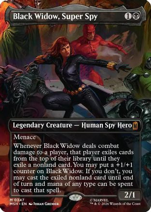 Image of Black Widow, Super Spy (Borderless) (0347) (MSH-347) - Marvel Super Heroes