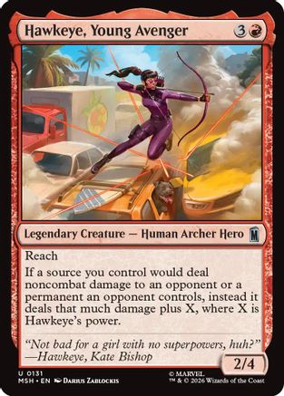 Image of Hawkeye, Young Avenger (MSH-131) - Marvel Super Heroes Foil